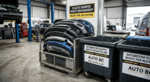 Automotive plastic waste management for UK bodyshops - stillages and collection bins