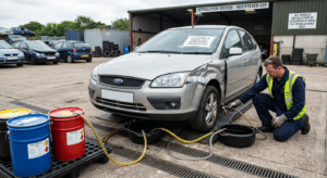 End-of-life vehicle ELV depollution at an Authorised Treatment Facility - UK ELV Regulations 2003