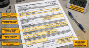 Hazardous waste consignment note for UK