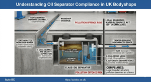 Oil separator installation in UK bodyshop